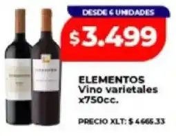 Supermayorista Vital Elementos vino varietales oferta
