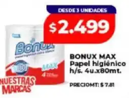 Supermayorista Vital Bonux max papel higiénico h/s. oferta