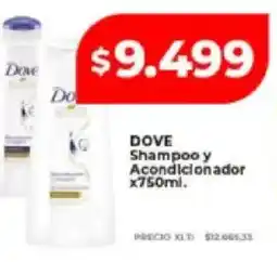 Supermayorista Vital Dove shampoo y acondicionador oferta