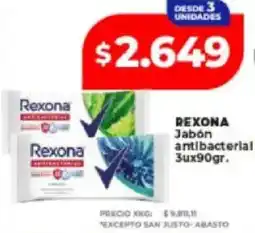 Supermayorista Vital Rexona jabón antibacterial oferta