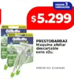 Supermayorista Vital Prestobarba3 maquina afeitar descartable sens oferta