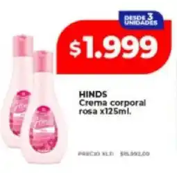 Supermayorista Vital Hinds crema corporal rosa oferta