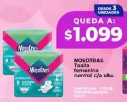 Supermayorista Vital Nosotras toalla femenina normal oferta