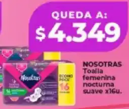 Supermayorista Vital Nosotras toalla femenina nocturna suave oferta