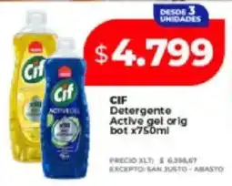Supermayorista Vital Cif detergente active gel orig bot oferta