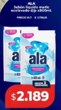 Supermayorista Vital Ala jabón liquido matic ecolavado d/p oferta