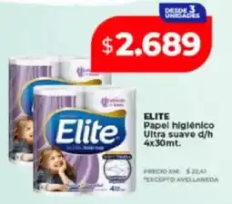 Supermayorista Vital Elite papel higiénico ultra suave d/h oferta
