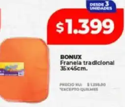 Supermayorista Vital Bonux franela tradicional oferta