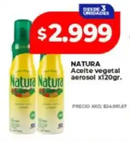 Supermayorista Vital Natura aceite vegetal aerosol oferta