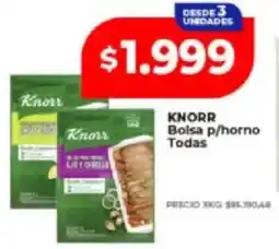 Supermayorista Vital Knorr bolsa p/horno todas oferta