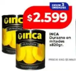 Supermayorista Vital Inca durazno en mitades oferta