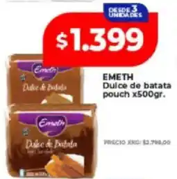 Supermayorista Vital Emeth dulce de batata pouch oferta