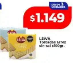 Supermayorista Vital Leiva tostadas arroz sin sal oferta