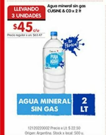 Disco Agua cuisine & co oferta