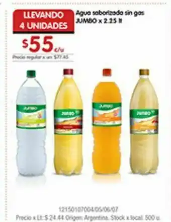 Disco Agua saborizada sin gas jumbo x 2.25 lt oferta