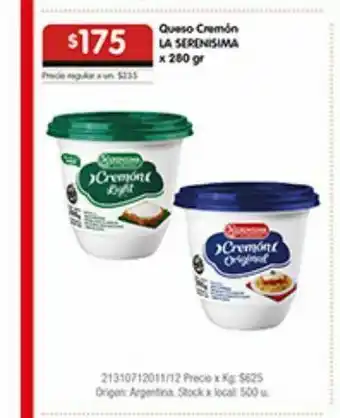 Disco Quesos la serenísima oferta
