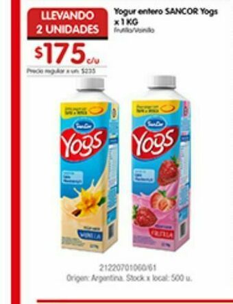 Disco Yogur sancor oferta