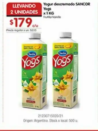 Disco Yogur sancor oferta