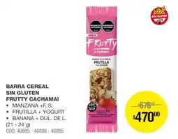 Atomo Conviene Frutty cachamai barra cereal sin gluten oferta
