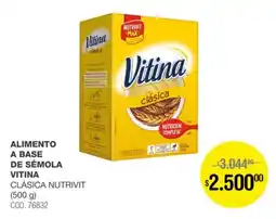 Atomo Conviene Vitina alimento a base de sémola oferta