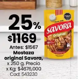 Coto Savora mostaza original oferta