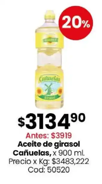 Cañuelas aceite de girasol