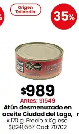Coto Ciudad del lago atún desmenuzado en aceite oferta