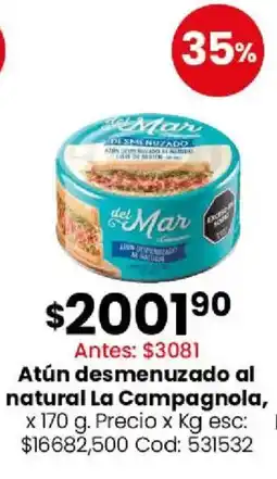 Coto La campagnola atún desmenuzado al natural oferta