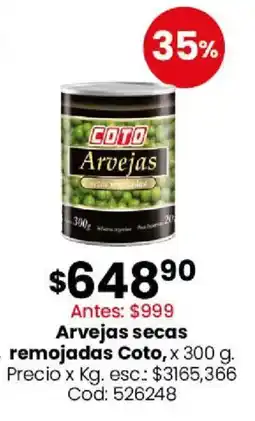 Coto Coto arvejas secas remojadas coto oferta