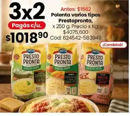 Coto Prestopronta polenta varios tipos oferta