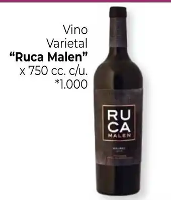 La Anonima Ruca Malen Vino Varietal x 750cc. c/u. oferta