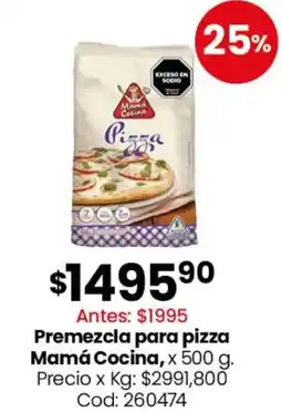 Coto Premezcla para pizza mamá cocina oferta