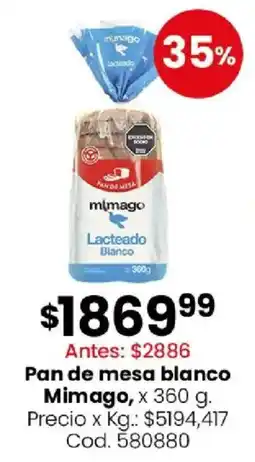 Coto Mimago pan de mesa blanco oferta