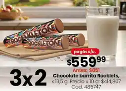 Coto Rocklets chocolate barrita oferta