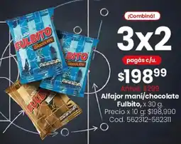 Coto Fulbito alfajor maní/chocolate oferta