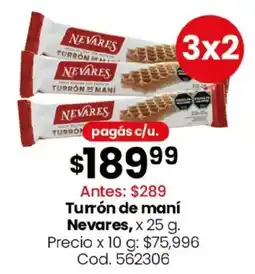 Coto Nevares turrón de mani oferta