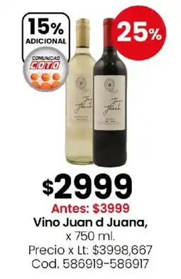 Coto Juan d Juana vino oferta