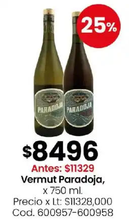 Coto Paradoja vermut oferta