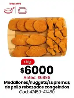 Coto Medallones/nuggets/supremas de pollo rebozados congelados oferta
