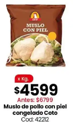 Coto Coto muslo de pollo con piel congelado oferta