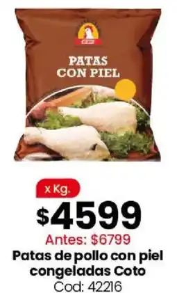 Coto Coto patas de pollo con piel congeladas oferta