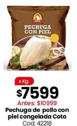 Coto Coto pechuga de pollo con piel congelada oferta