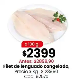 Coto Filet de lenguado congelado oferta
