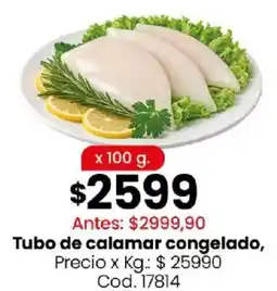 Coto Tubo de calamar congelado oferta