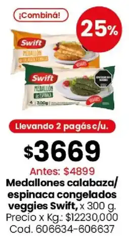 Coto Swift medallones calabaza/ espinaca congelados veggies oferta