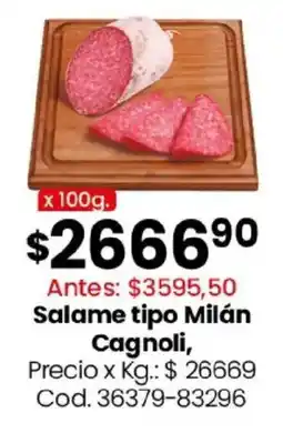 Coto Milán Cagnoli salame tipo oferta