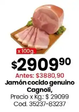 Coto Cagnoli jamón cocido genuino oferta