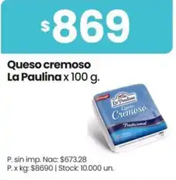 Changomas La paulina queso cremoso oferta
