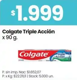 Changomas Colgate triple acción oferta