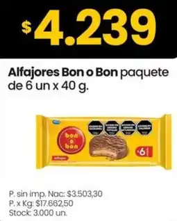 Changomas Bon o bon alfajores paquete oferta